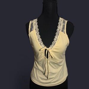 Wild Fable Cream Lace-Trim Chemise